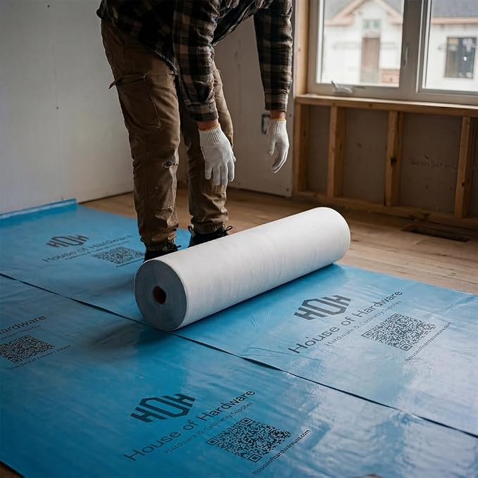 Temporary Floor Protection Roll – 39" x 164 ft – Self-Adhesive, Waterproof – by Unknown