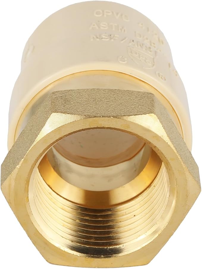 EFIELD 3/4"CPVC X 3/4"Female Thread NPT Transition Coupling, Brass Adapter Pipe by EFIELDPEXTUBING