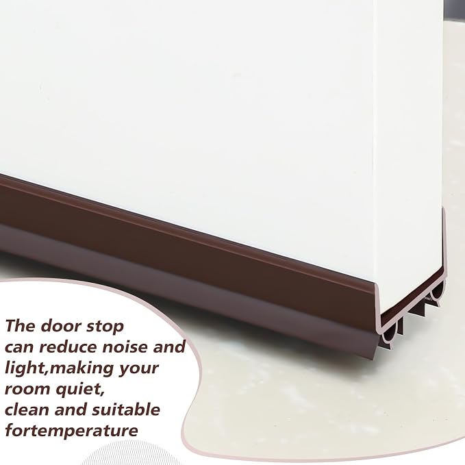 Lineshading 2 Sets Door Sweep Plastic PVC 1 3/4" x 36" Slide on Bottom Exterior - Image 5