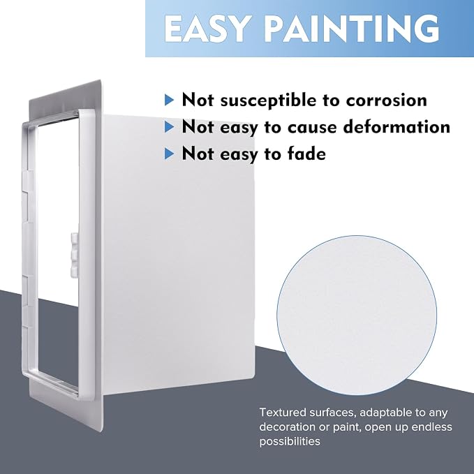 8"x8" Plastic Access Panel, Drywall Ceiling Access Door White - Image 4