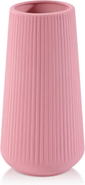 All Pink Ceramic Vase, GUKJOB Small Cute Flower Vase by GUKJOB