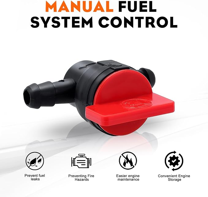 HIPA 1/4" Fuel Shut Off Valve for Lawn Mower Replaces 494768 698183 AM36141 | - Image 3