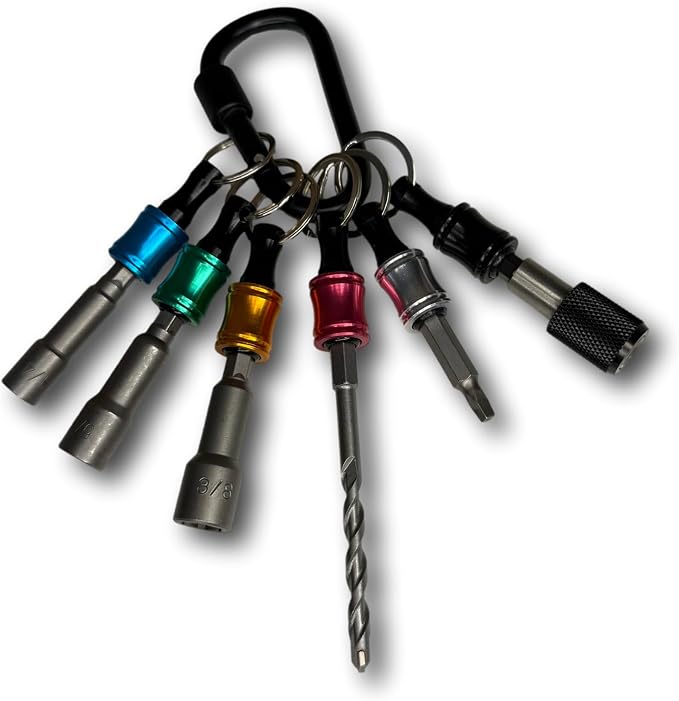 Eagle 1 Residential Roofers Keychain, Push-to-Unlock Quick-Change 1/4" Hex Bit by EAGLE1