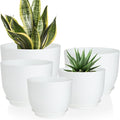 YNNICO Plant Pots 10/9/8/7.5/7 inch Flower Pots by AFamilyofGardenLovers