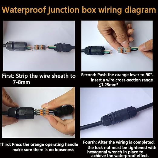 CESFONJER 6 Pcs IP68 Waterproof Junction Box 2/3 Way Line M25 Extension - Image 6