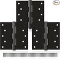 Black Stainless Steel Door Hinges 5x5 Inches, Heavy Duty Ball Bearing Hinges by MOZCORNHARDWARE