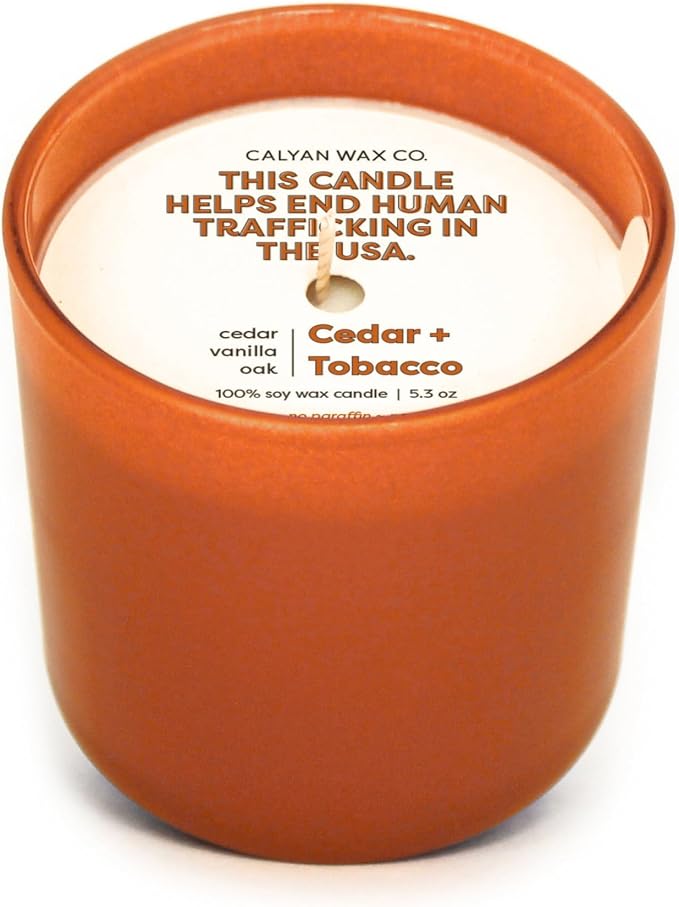 Dignity Series Cedar & Tobacco Scented Candle by CalyanWaxCo
