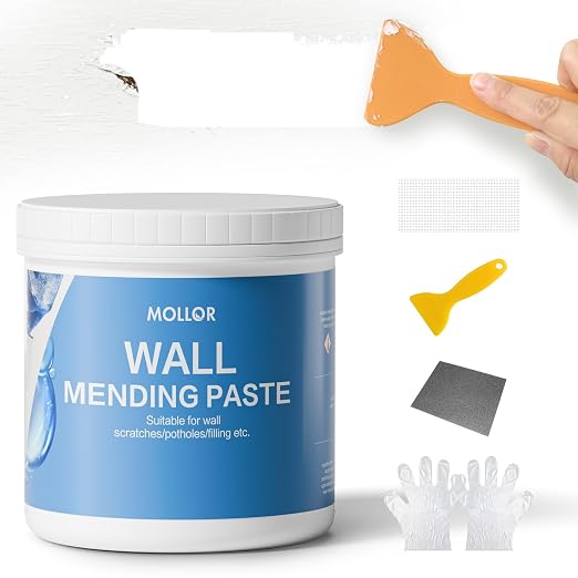 Drywall Repair Kit, 1KG Large Capacity, Wall Patch & Spackle Paste by MOLLOR