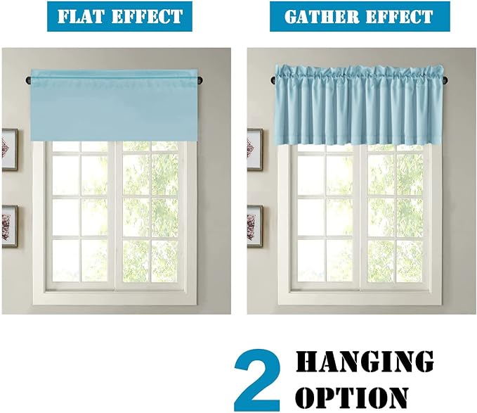 H.VERSAILTEX Blackout Valances for Windows, Kitchen Curtains Valance for Living - Image 6