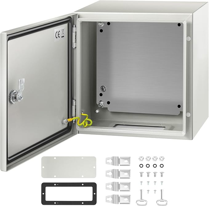 VEVOR NEMA Steel Enclosure, IP66 Waterproof & Dustproof, Outdoor/Indoor by VEVOR