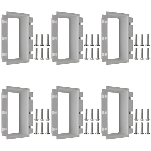 3-Gang BE3 Non-Metallic Electrical Power Outlet Box Extender, 6 Pack | ETL by XGGYA