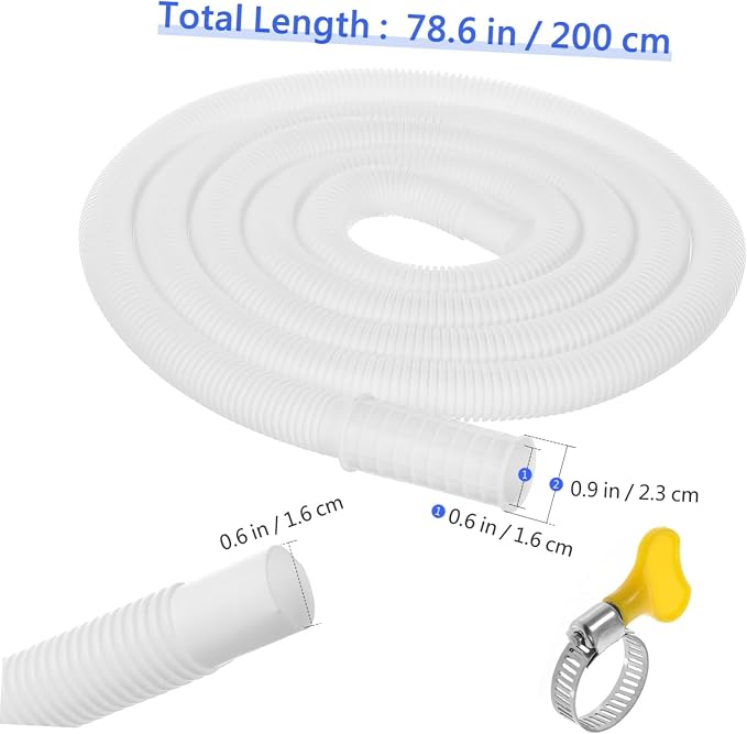 IMIKEYA 2pcs Washing Machine Drain Hose Flexible Air Conditioner Drainage Tube - Image 2