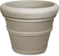 Crescent Garden Brunello Classic Rolled Rim Planter Pot, Indoor/Outdoor Plastic by CrescentGarden
