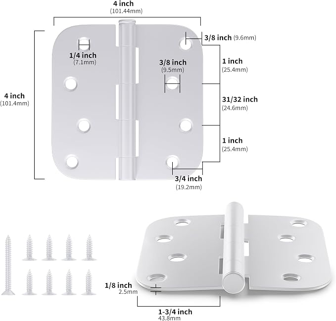 goldenwarm 24 Pack 4 inch Door Hinges, Heavy Duty Interior & Exterior Door - Image 2