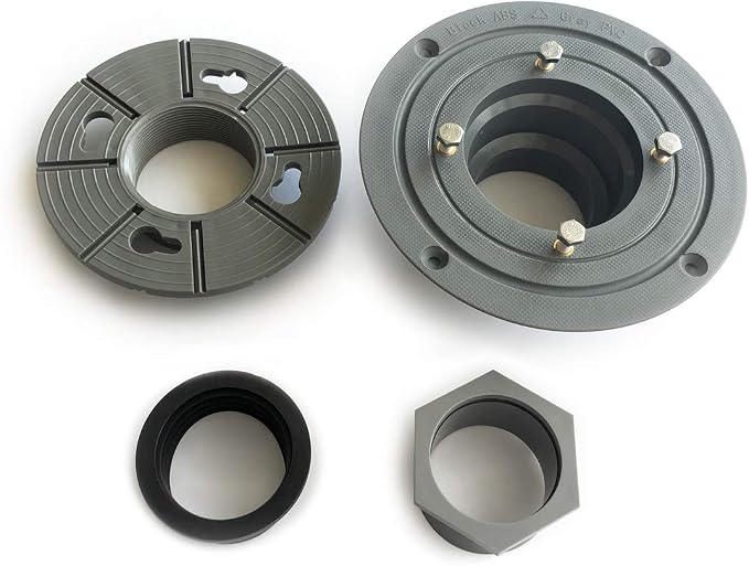 Neodrain 2" PVC Shower Drain Base Kit | Include PVC Drain Base Flange, Threaded - Image 2
