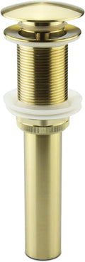 Bathroom Sink Pop Up Drain Without Overflow, Large Cap, Brushed Gold by ALLWIN-HOUSEWARE