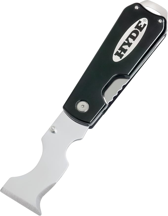 Hyde Folding Painter's Tool 5-In-1 Stainless Steel Folds Closed, Cleans Rollers by Hyde