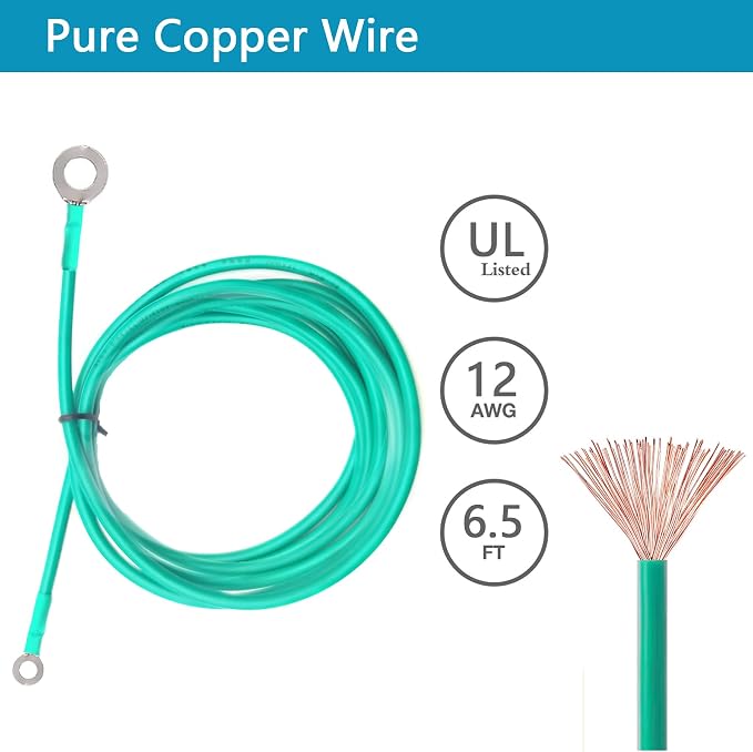 Generator grounding kit with 6.5ft Female Ground Cord, grounding rod - Image 5