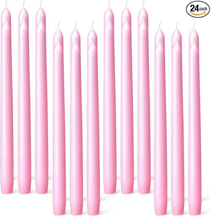 Everymoment Pink Taper Candles by Unknown