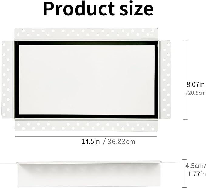 Zion Steel Return Air Grille 8" x 14" Flush Mount Stainless Steel White Modern - Image 6