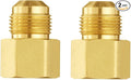 Brass Flare Tube Fitting Coupling Gas Adapter 3/8" Male x 1/4" NPT Female by ANPTGHT