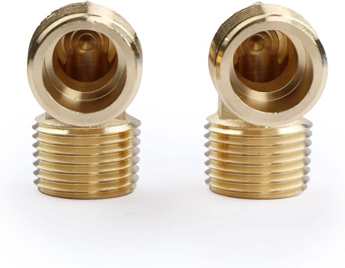 U.S. Solid 2pcs 90 Degree Barstock Street Elbow Brass Pipe Fitting 1/2" NPT - Image 5