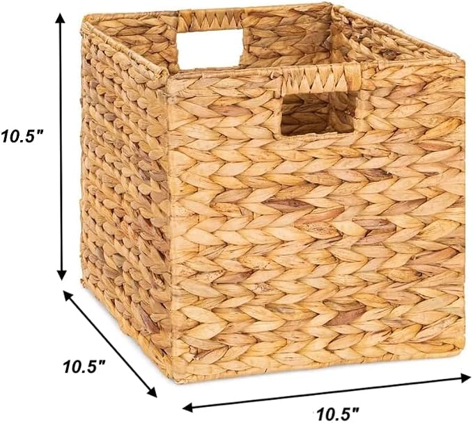 M4DECOR Storage Cube 10.5 x 10.5in, Wicker Storage Baskets - Image 2