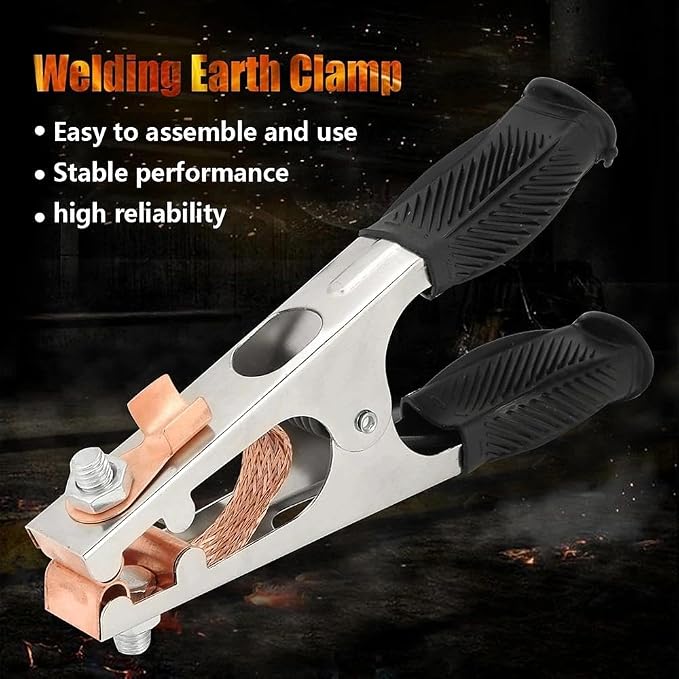 2PCS Welding Ground Clamp, 500A Grounding Electroplated Earth Clip | Copper - Image 4