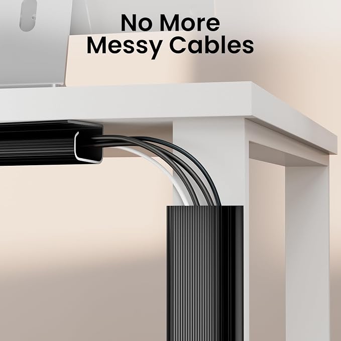 EVEO Cable Management Under Desk Kit- Under Desk Cable Management Cord Cover - Image 2
