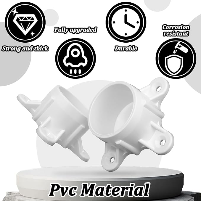 12 Packs 2" PVC Flange, Table Screw Caps PVC Pipe Fittings - Image 4
