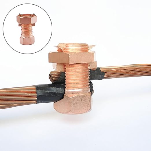 2Pack Split Bolt Wire Connector High Strength Copper Wire Grounding Clamps - Image 7