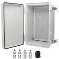 Waterproof Electrical Box, IP67 Junction Box Stainless Steel Latch Hinged Grey by YETLEBOX