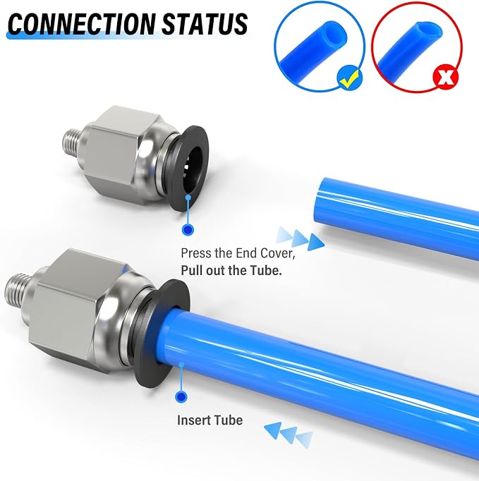 TAILONZ PNEUMATIC Male Straight 4mm Tube OD x M6 Thread Push to Connect - Image 6