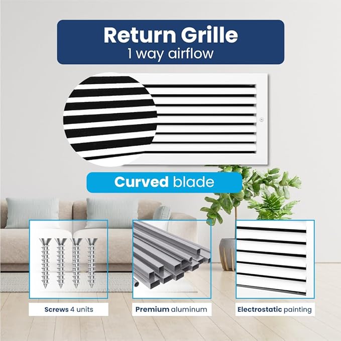 16x10 Aluminum Wall Ceiling Air Return Vent Cover HVAC Rustproof Grille - Image 4