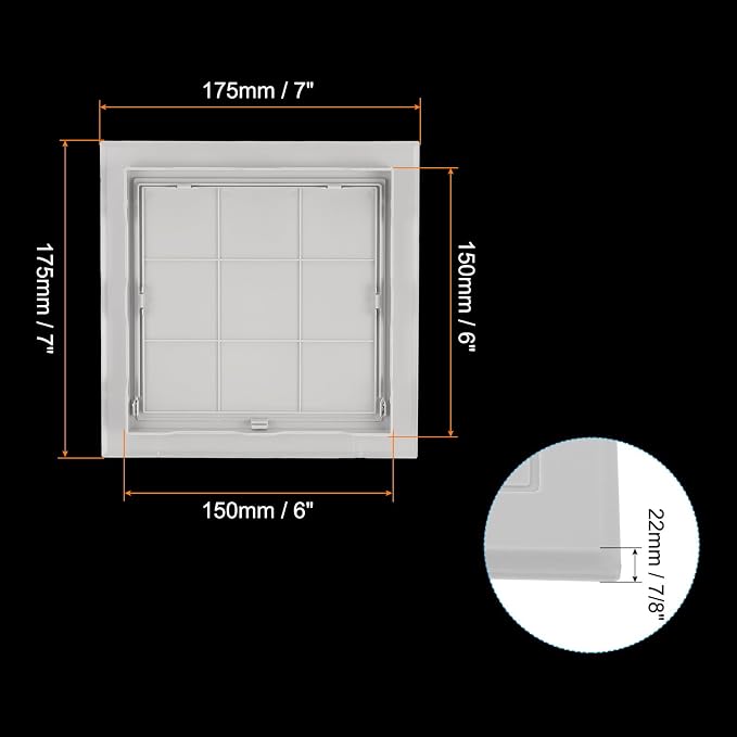 PATIKIL 6x6 inch Removable Hinged Access Panel, ABS Plumbing Access Doors Easy - Image 2