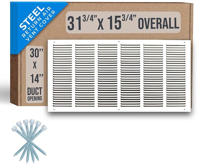 Fits 30x14 Duct Opening | Steel Return Air Grille by Handua | Vent Cover Grill by Handua