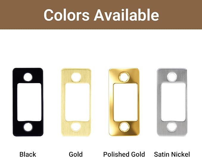 Deadbolt Restorer Strike Plates Narrow Side and Large Hole, Round Corner | - Image 8