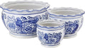 HakkaGirl Blue and White Planters, Succulent Pots Ceramic Plant Pots Indoor by HakkaGirl