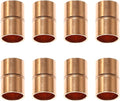 RLECS 8pcs Straight Copper Coupling Rolled Tube Stop Pipe Fitting 3/8 Inch ID by Unknown