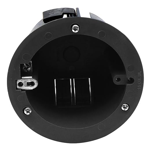 4'' Old Work Round Electrical Box, 18 Cu. in., fire rated 2 hours, adjustable by TOMSHIELE