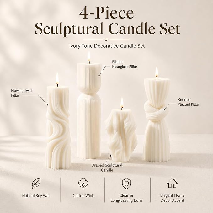 4-Pack Pillar Candles - Image 2
