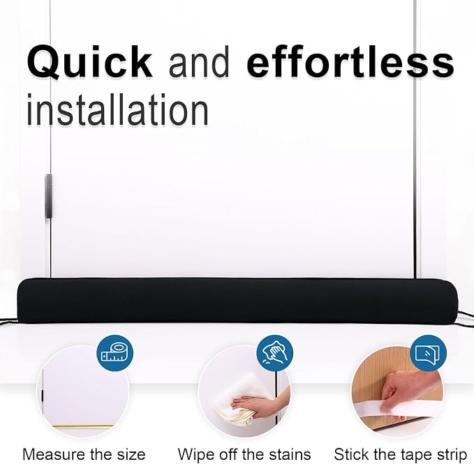 32 Inch Door Draft Stopper, Blocks Hot Cold Air - Image 5
