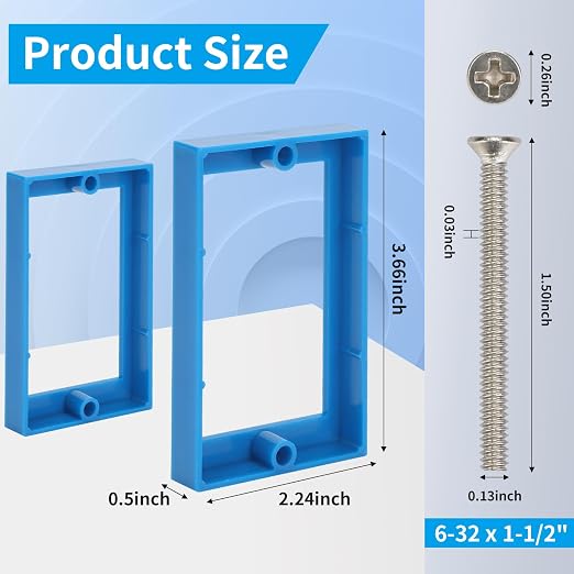 Single Gang Receptacle Outlet Box Extenders 1/2" - Image 3
