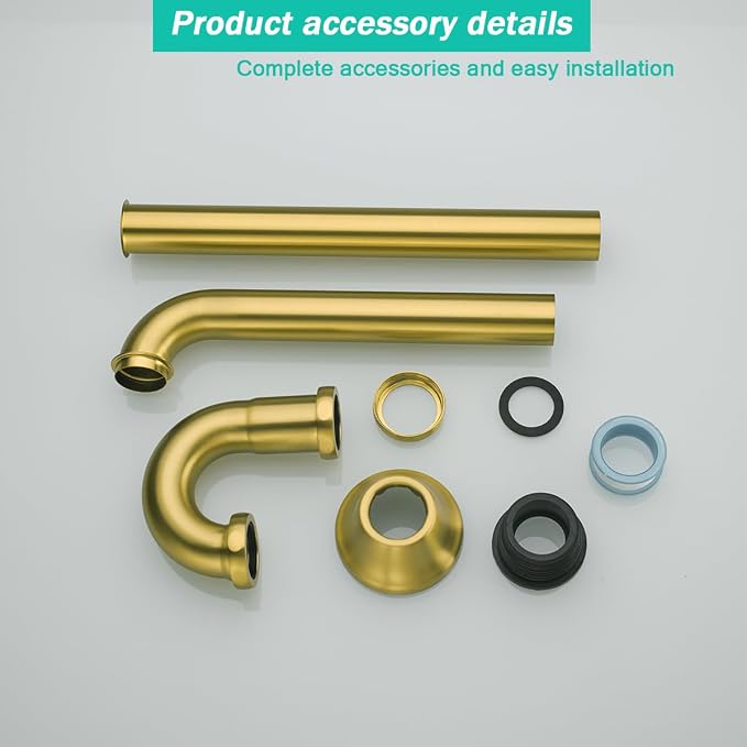 Brass P Trap U-Shape 1 1/4 inch Sink Drain Pipe - Image 8