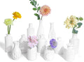 UPBUD White Glass Bud Vases Set of 12, Small Vases by UPBUD