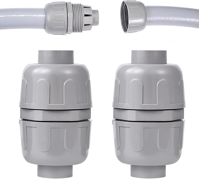 NPT 3/4 Double Conduit Liquid-Tight Connector Straight | Extend Repair Conduit by Aandxmok