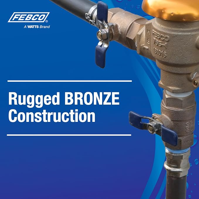 Febco 765 Series 1-1/2" Bronze Pressure Vacuum Breaker Backflow Preventer - Image 6