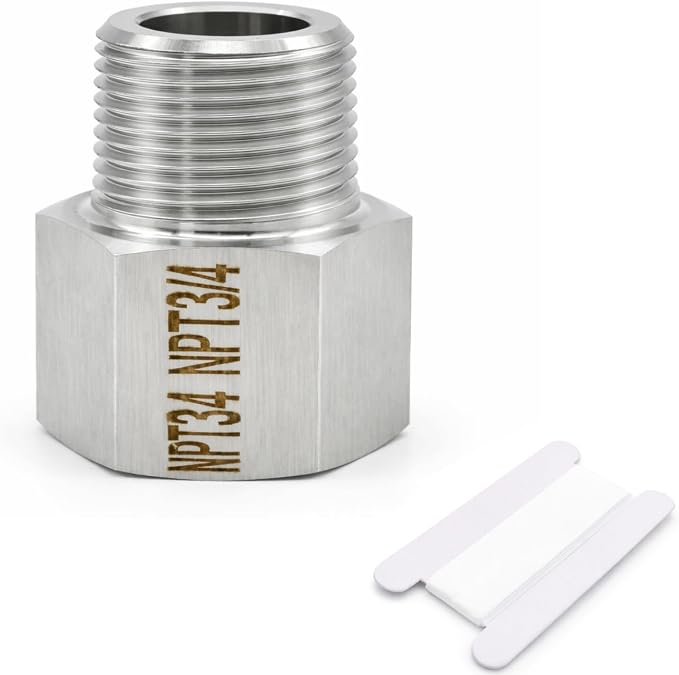 SummerHolz Stainless Steel Adapter, 3/4'' NPT Female to 3/4'' NPT Male by Unknown