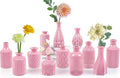 UPBUD Baby Pink Glass Bud Vases Set of 12, Mini Vase by UPBUD