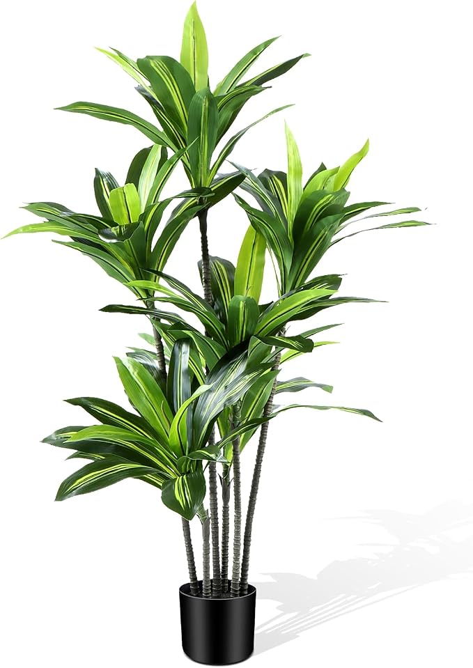 Dracaena Artificial Plant Indoor 4FT by CyanGrove
